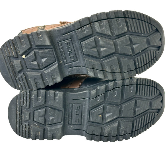 Polo Ralph Lauren Conquered High Duck Boots Zip Up Brown/Black US Boys Size 1 - Picture 7 of 9